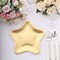 25 Matte Gold 9 in Star Shaped Disposable Dinner Paper PLATES